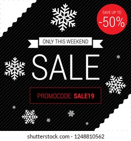 Modern promotion square web banner for social media mobile apps. Elegant sale and discount promo backgrounds with abstract pattern. Email ad newsletter layouts. Vector eps