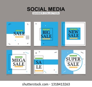 Modern promotion square web banner for social media mobile apps. Elegant sale and discount promo backgrounds with abstract pattern.