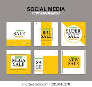 Modern promotion square web banner for social media mobile apps. Elegant sale and discount promo backgrounds with abstract pattern.