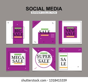 Modern promotion square web banner for social media mobile apps. Elegant sale and discount promo backgrounds with abstract pattern.