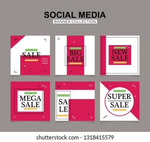 Modern promotion square web banner for social media mobile apps. Elegant sale and discount promo backgrounds with abstract pattern.