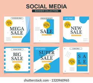 Modern promotion square web banner for social media mobile apps. Elegant sale and discount promo backgrounds with abstract pattern.