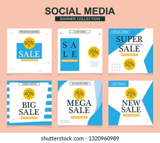 Modern promotion square web banner for social media mobile apps. Elegant sale and discount promo backgrounds with abstract pattern.