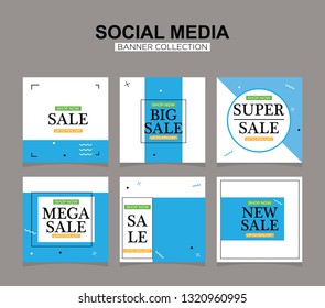 Modern promotion square web banner for social media mobile apps. Elegant sale and discount promo backgrounds with abstract pattern.