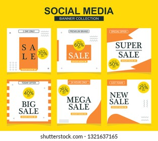 Modern promotion square web banner for social media mobile apps. Elegant sale and discount promo backgrounds with abstract pattern.