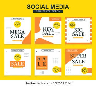 Modern promotion square web banner for social media mobile apps. Elegant sale and discount promo backgrounds with abstract pattern.