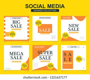 Modern promotion square web banner for social media mobile apps. Elegant sale and discount promo backgrounds with abstract pattern.