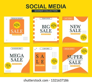Modern promotion square web banner for social media mobile apps. Elegant sale and discount promo backgrounds with abstract pattern.