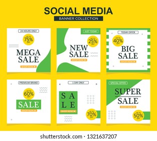 Modern promotion square web banner for social media mobile apps. Elegant sale and discount promo backgrounds with abstract pattern.