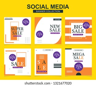 Modern promotion square web banner for social media mobile apps. Elegant sale and discount promo backgrounds with abstract pattern.