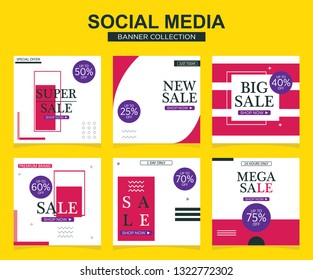 Modern promotion square web banner for social media. modern banner designs.