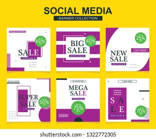 Modern promotion square web banner for social media. modern banner designs.