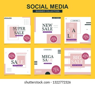 Modern promotion square web banner for social media. modern banner designs.