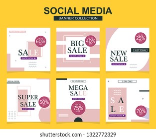 Modern promotion square web banner for social media. modern banner designs.