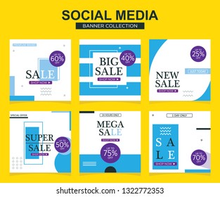 Modern promotion square web banner for social media. modern banner designs.