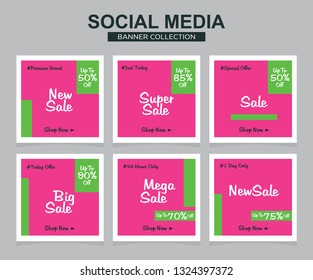 Modern promotion square web banner for social media. modern banner designs