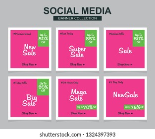 Modern promotion square web banner for social media. modern banner designs