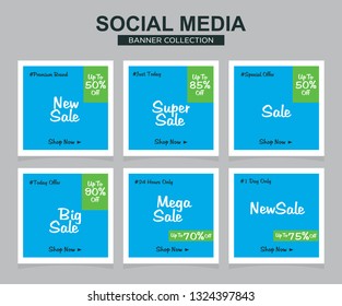 Modern promotion square web banner for social media. modern banner designs