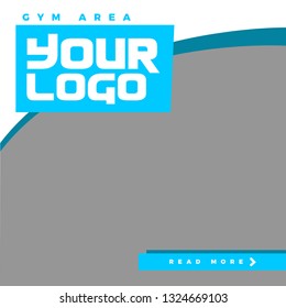 Modern promotion square web banner for social media mobile apps