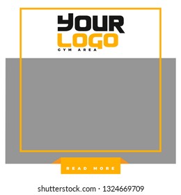 Modern promotion square web banner for social media mobile apps