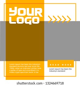 Modern promotion square web banner for social media mobile apps