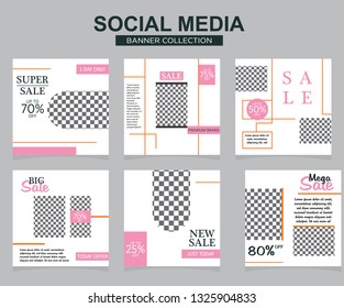 Modern promotion square web banner for social media. modern banner designs