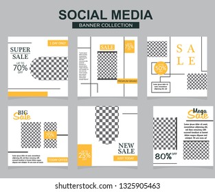 Modern promotion square web banner for social media. modern banner designs