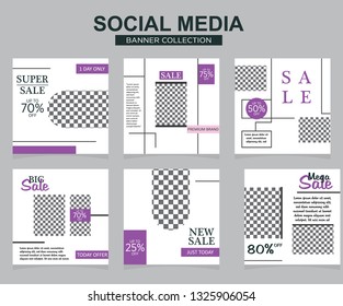 Modern promotion square web banner for social media. modern banner designs
