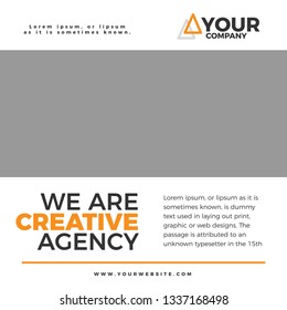 Modern promotion square web banner for social media mobile apps