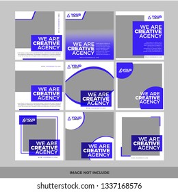 Modern promotion square web banner for social media mobile apps