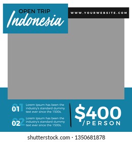 Modern promotion square web banner for social media mobile apps