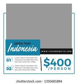 Modern promotion square web banner for social media mobile apps