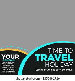 Modern promotion square web banner for social media mobile apps