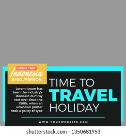 Modern promotion square web banner for social media mobile apps