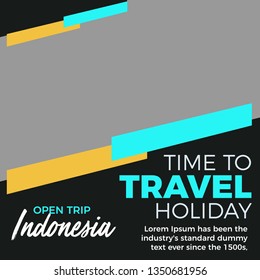 Modern promotion square web banner for social media mobile apps