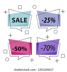 Modern promotion square web banner for social media mobile apps. Elegant sale and discount promo backgrounds with abstract pattern.