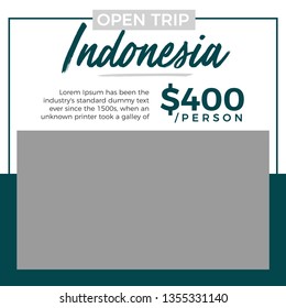 Modern promotion square web banner for social media mobile apps