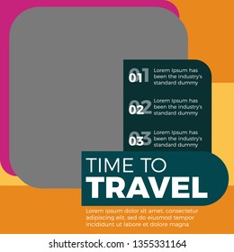 Modern promotion square web banner for social media mobile apps