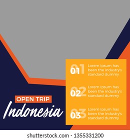 Modern promotion square web banner for social media mobile apps