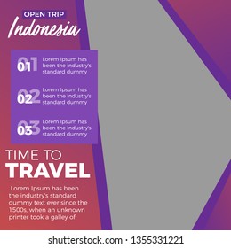 Modern promotion square web banner for social media mobile apps