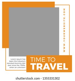 Modern promotion square web banner for social media mobile apps