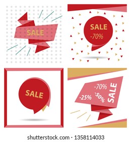 Modern promotion square web banner for social media mobile apps. Elegant sale and discount promo backgrounds with abstract pattern.