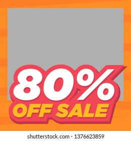 Modern promotion square web banner for social media mobile apps