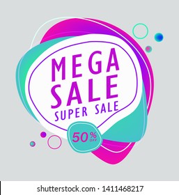 Modern promotion square web banner for social media mobile apps