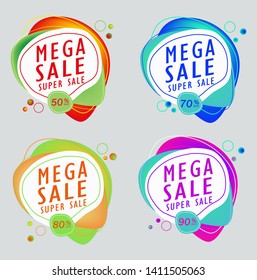 Modern promotion square web banner for social media mobile apps