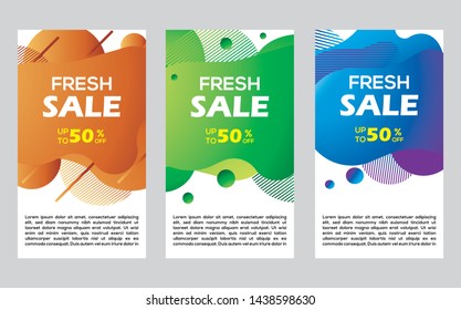 Modern promotion square web banner for social media mobile apps. Elegant sale and discount promo backgrounds with abstract liquid.