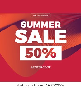 Modern promotion square web banner for social media mobile apps