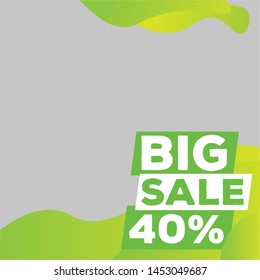 Modern promotion square web banner for social media mobile apps