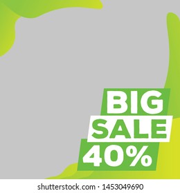 Modern promotion square web banner for social media mobile apps