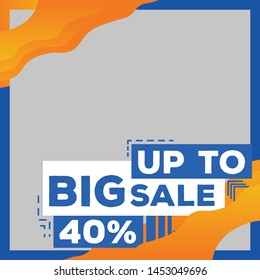 Modern promotion square web banner for social media mobile apps